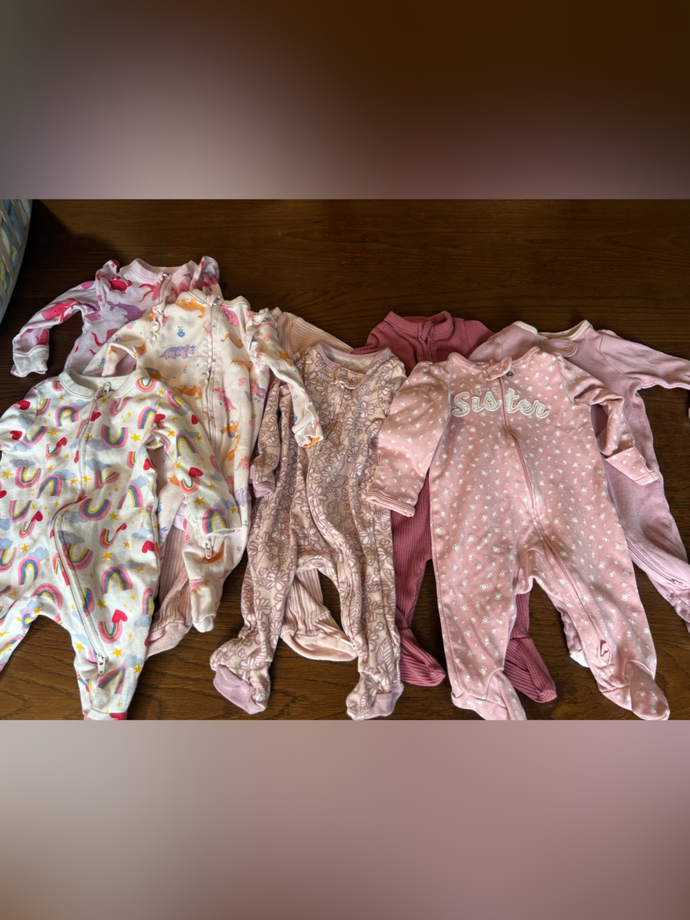 Girls Sleepers size 0-3 months